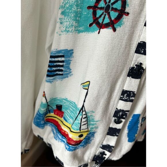 Vintage Sportelle Sailboat Cardigan - Picture 6 of 12